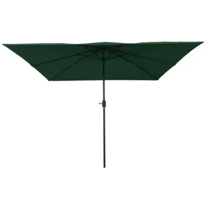 Umbrelă Pătrată Verde pentru Grădină 295x245 cm | vidaXL