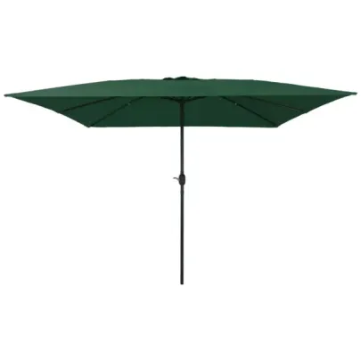 Umbrelă Pătrată Verde pentru Grădină 295x245 cm | vidaXL