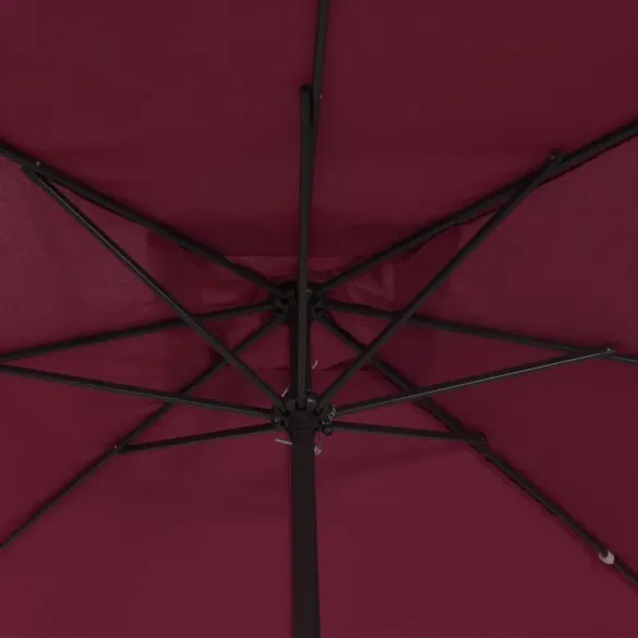 Umbrelă Pătrată Grădină Roșu Bordeaux 295x245 cm