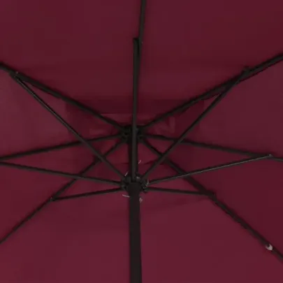 Umbrelă Pătrată Grădină Roșu Bordeaux 295x245 cm