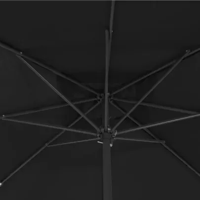 Umbrelă Hexagonală Grădină 295x245 cm Negru - vidaXL