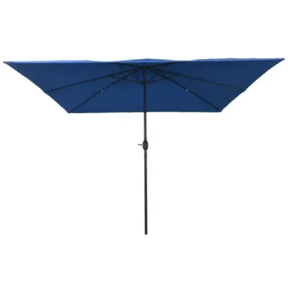 Umbrelă Pătrată 295x245 cm Albastru Azure | vidaXL
