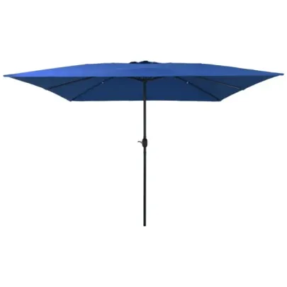 Umbrelă Pătrată 295x245 cm Albastru Azure | vidaXL