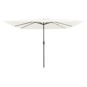 Umbrelă Pătrată cu Lumini LED pentru Exterior, Bej 2