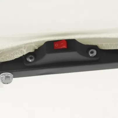 Umbrelă Pătrată cu Lumini LED pentru Exterior, Bej