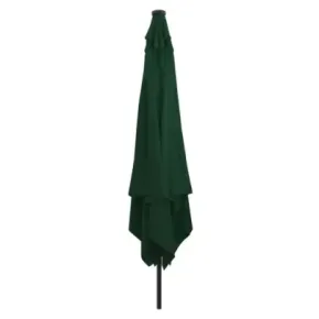 Parasol Pătrat cu LED 295x245 cm Verde | vidaXL