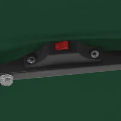 Parasol Pătrat cu LED 295x245 cm Verde | vidaXL