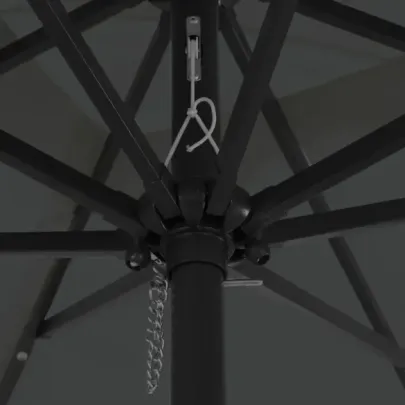 Umbrelă Grădină Patrată cu LED-uri Antracit | vidaXL