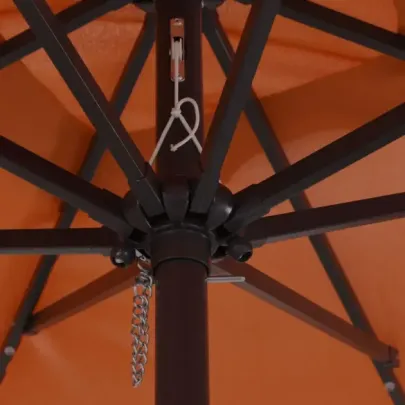 Umbră Pătrată cu LED pentru Exterior 3x3m Portocalie