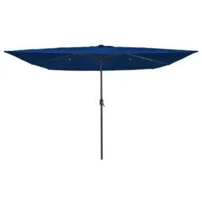 Umbrelă Grădină Pătrată cu LED 295x245 cm - Albastru Azure 2