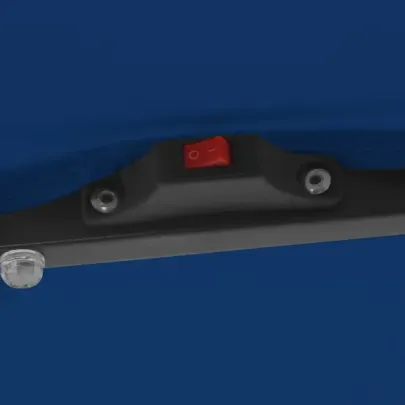 Umbrelă Grădină Pătrată cu LED 295x245 cm - Albastru Azure