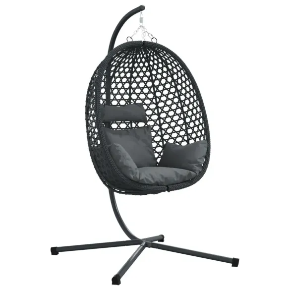 Scaun Ou Suspens Antracit Ratan Poli | vidaXL