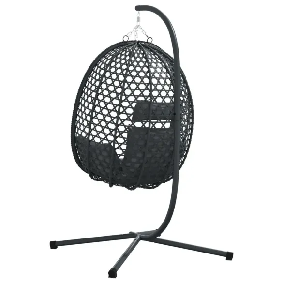 Scaun Ou Suspens Antracit Ratan Poli | vidaXL