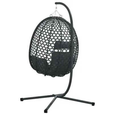 Scaun Ou Suspens Antracit Ratan Poli | vidaXL