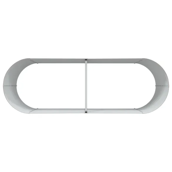 Pat Ridicat Grădină Metal Aspect Lemn 240x80 cm | vidaXL