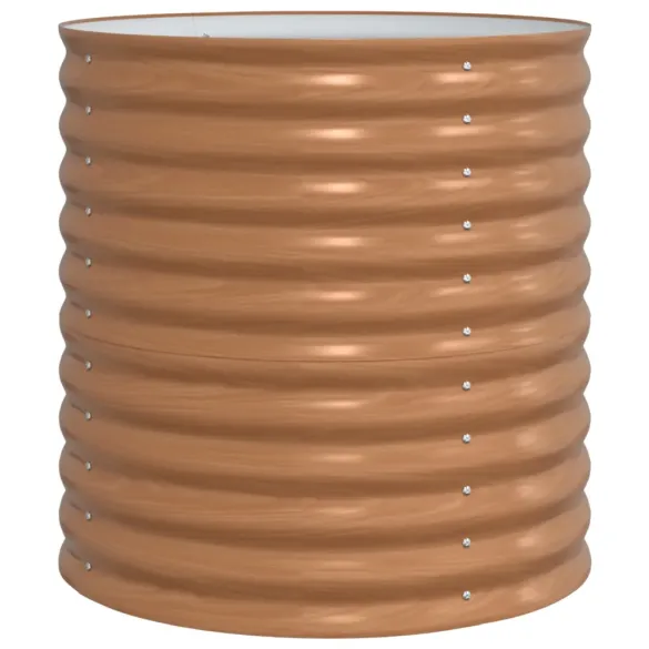 Pătuț Grădină Metal Aspect Lemn 80x80x81 cm - Livrare Gratuită