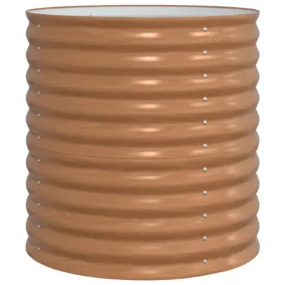 Pătuț Grădină Metal Aspect Lemn 80x80x81 cm - Livrare Gratuită