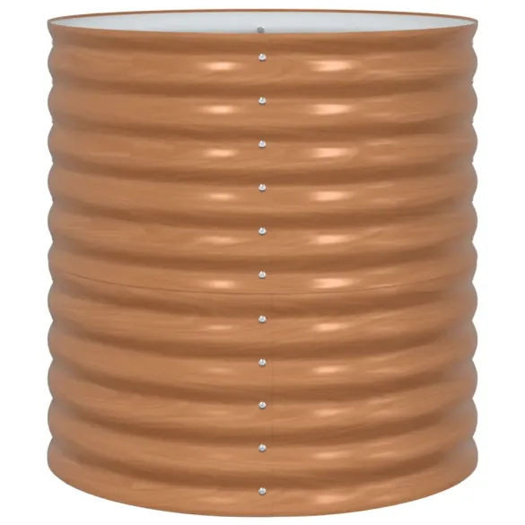 Pătuț Grădină Metal Aspect Lemn 80x80x81 cm - Livrare Gratuită