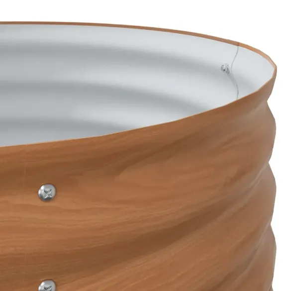 Pătuț Grădină Metal Aspect Lemn 80x80x81 cm - Livrare Gratuită