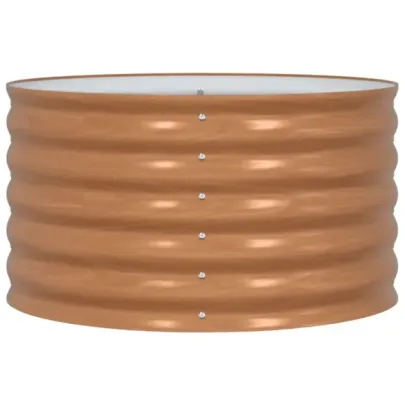 Teren Ridicat Grădină Aspect Lemn 80x80x44 cm | Oțel Rezistent