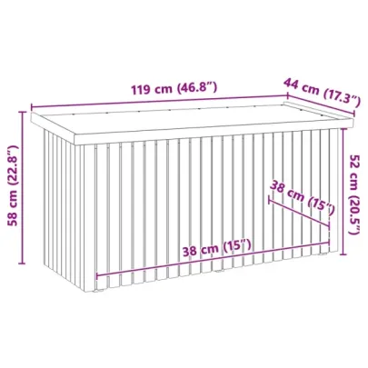 Cutie Depozitare Exterior Lemn Pin | vidaXL