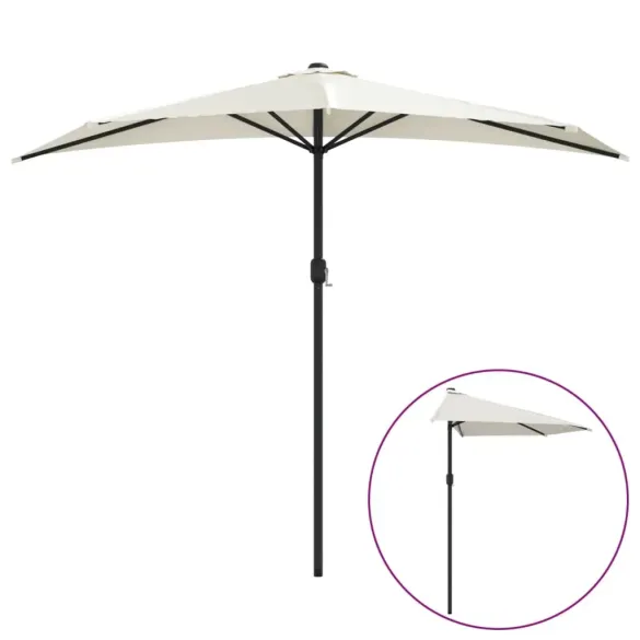 Umbrelă Balcon Aluminiu 270x144cm | Protecție UV | Livrare Gratuită