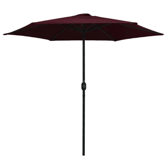 Umbrelă soare de grădină stâlp aluminiu roșu bordo 270x246 cm