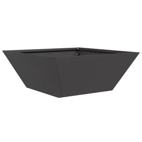 Ghiveci Metal Negru 40x40x15 cm - Set 5 Bucăți | vidaXL