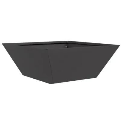 Ghiveci Metal Negru 40x40x15 cm - Set 5 Bucăți | vidaXL