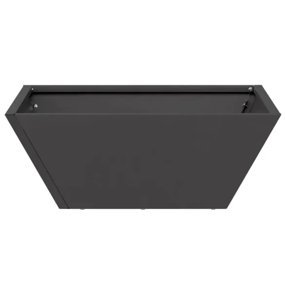 Ghiveci Metal Negru 40x40x15 cm - Set 5 Bucăți | vidaXL
