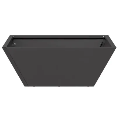 Ghiveci Metal Negru 40x40x15 cm - Set 5 Bucăți | vidaXL