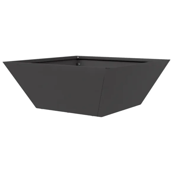 Ghiveci Metal Negru 40x40x15 cm - Set 5 Bucăți | vidaXL