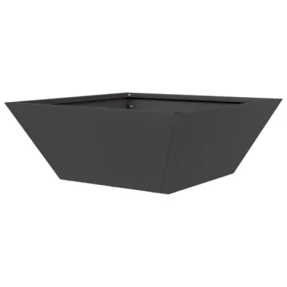 Ghiveci Metal Negru 40x40x15 cm - Set 5 Bucăți | vidaXL