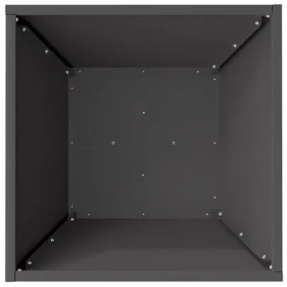 Ghiveci Metal Negru 40x40x15 cm - Set 5 Bucăți | vidaXL