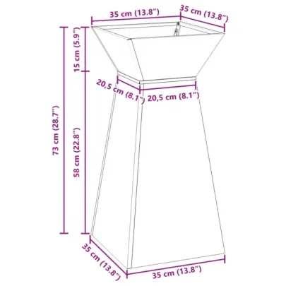 Suport Plante Negru Plastic Interior/Exterior