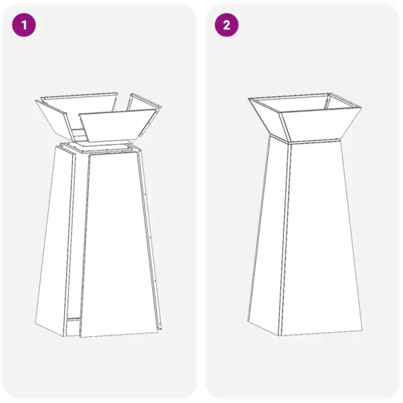 Suport Plante Metal Negru | Ghivece Interior/Exterior