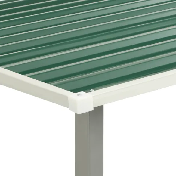 Șopron Grădină Metalic cu Uși Glisante - Depozitare Verde