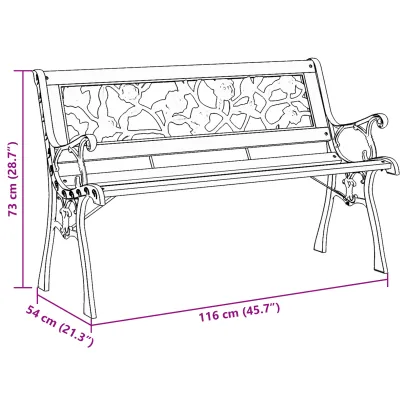 Bancă grădină lemn model trandafir | 3 persoane | livrare gratuită