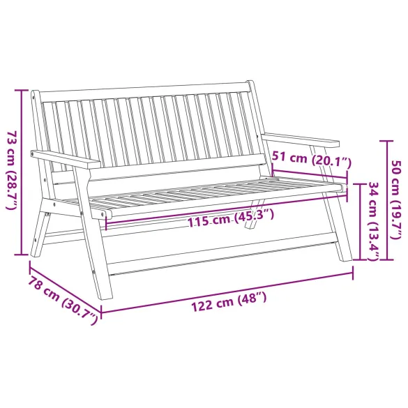 Set Masă Scaune Grădină Lemn Acacia | Livrare Gratuită