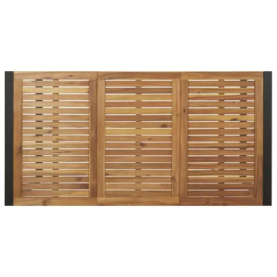 Set Dining Grădină 7 Piese Lemn Acacia Metal | Livrare Gratuită