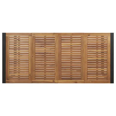 Set Dining Grădină 7 Piese Lemn Acacia Metal | vidaXL