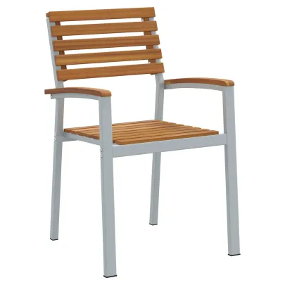 Set Dining Grădină 5 Piese - Lemn Acacia Metal | vidaXL