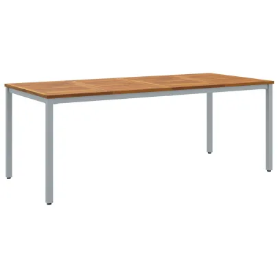 Set Dining Grădină 9 Piese - Acacia și Metal | vidaXL