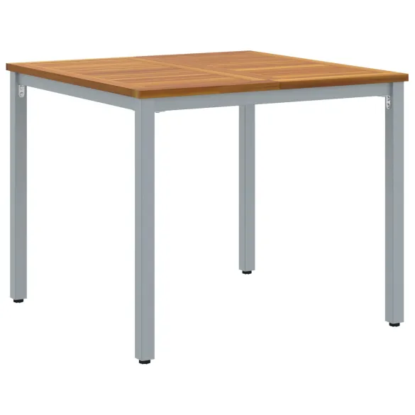 Set Dining Grădină 3 Piese Lemn Acacia Metal | vidaXL