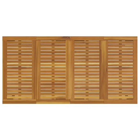 Set Dining Grădină 5 Piese Lemn Acacia Metal | vidaXL