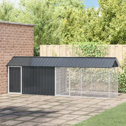 Colivie Păsări Mare Exterior - Oțel Antracit | vidaXL