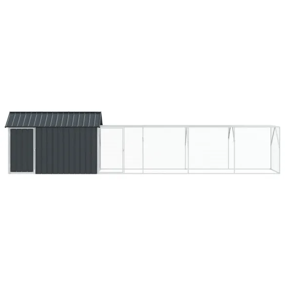 Colivie Păsări Exterior Oțel Antracit - vidaXL
