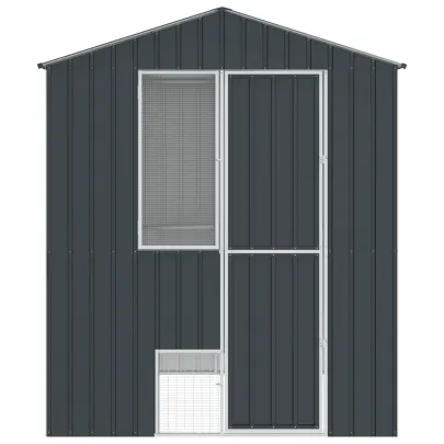 Colivie Păsări Exterior - Oțel Antracit 210x215x247 cm | vidaXL