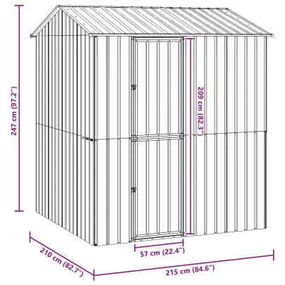 Colivie Păsări Exterior - Oțel Antracit 210x215x247 cm | vidaXL