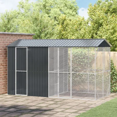 Colivie Păsări Mare Exterior Antracit - vidaXL